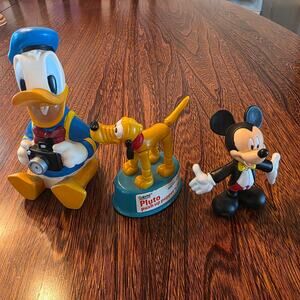 Collection Walt Disney Characters 1977 Pluto Puppet Pushup Gabriel Donald Mickey